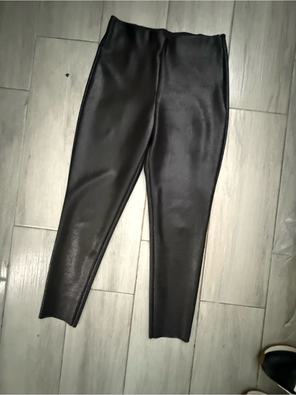 Zara Black Faux Leather Leggings
